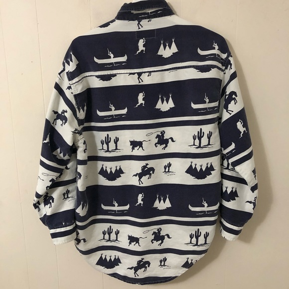 VTG Quizz New York oversized southwestern shirt M - Picture 4 of 11